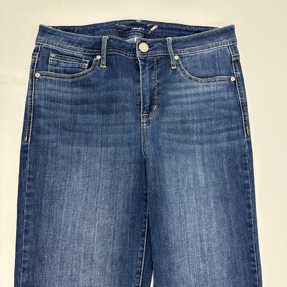 Seven7 Madison Straight Raw Hem Women's size 6 Dark Wash Blue Denim Jeans - Picture 2 of 5